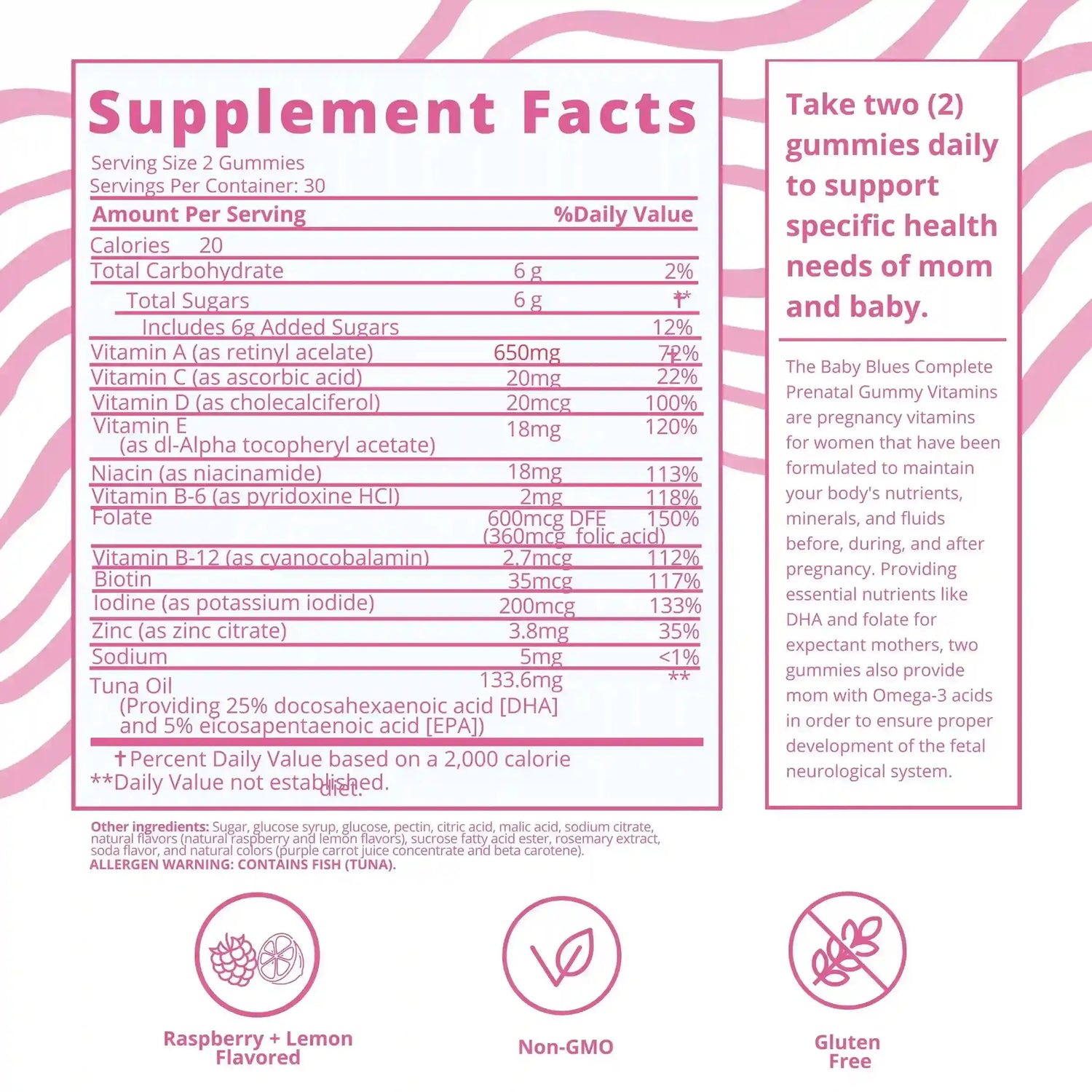 how many prenatal gummies to take a day