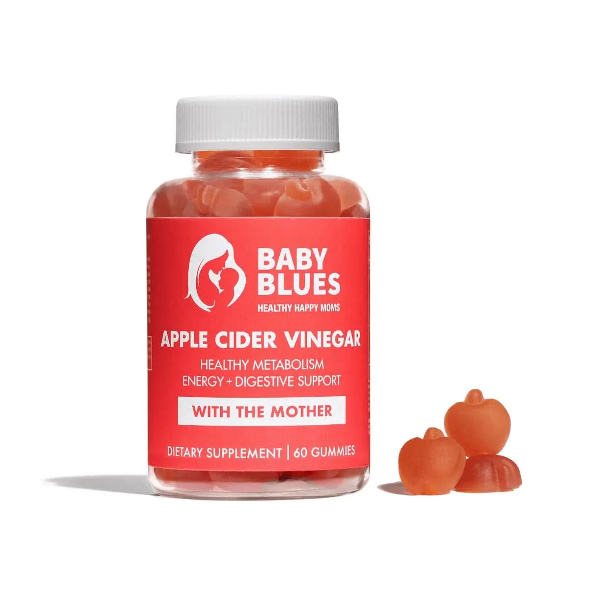 Baby Blues Apple Cider Vinegar Gummies bottle — included in the Postpartum Essentials Pack