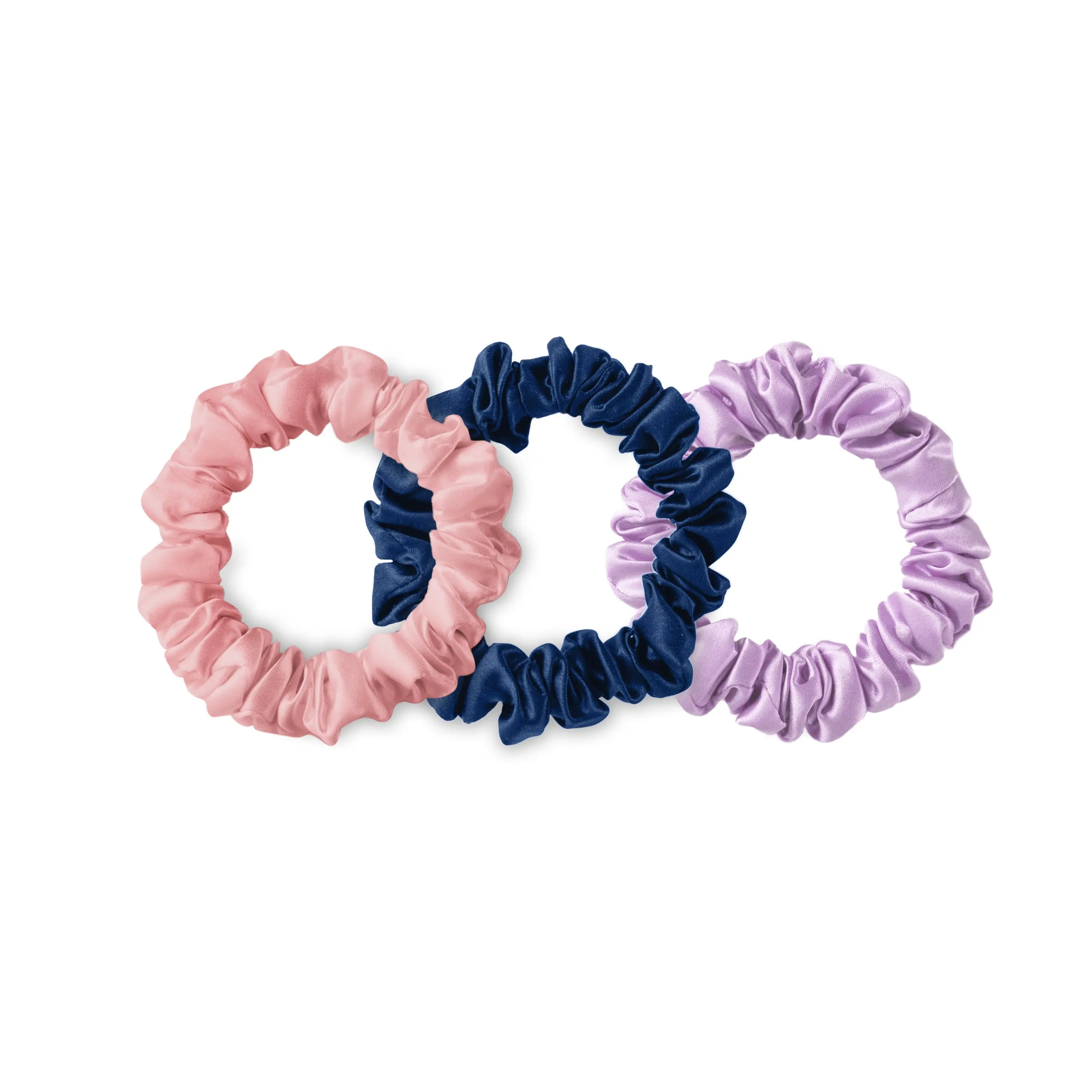 Gentle Hair Silk Scrunchies Baby Blues