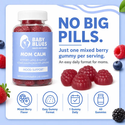 Magnesium Gummies for Pregnancy, Postpartum &amp; Breastfeeding Baby-Blues