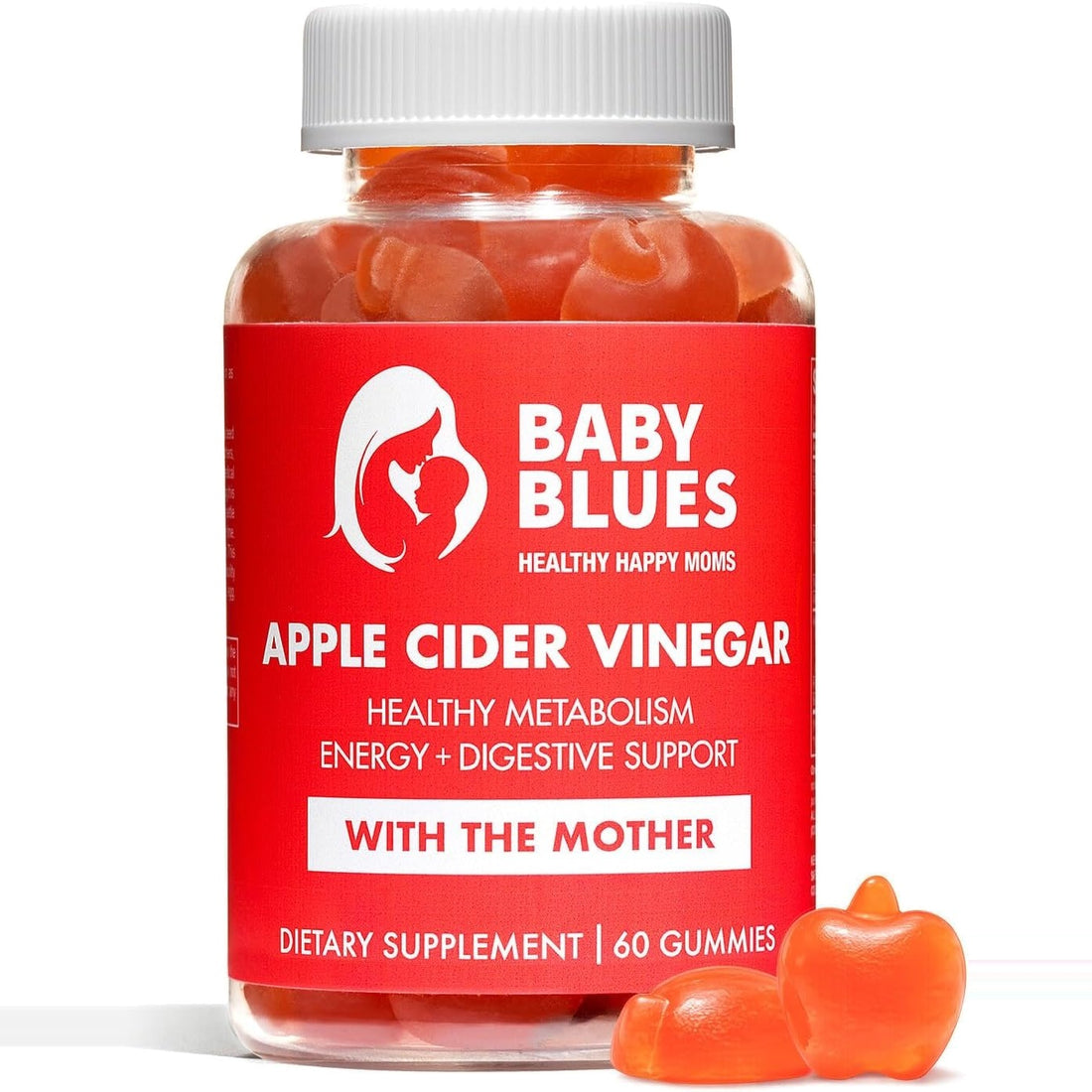 Baby Blues Apple Cider Vinegar Gummies with the Mother, 60 gummies
