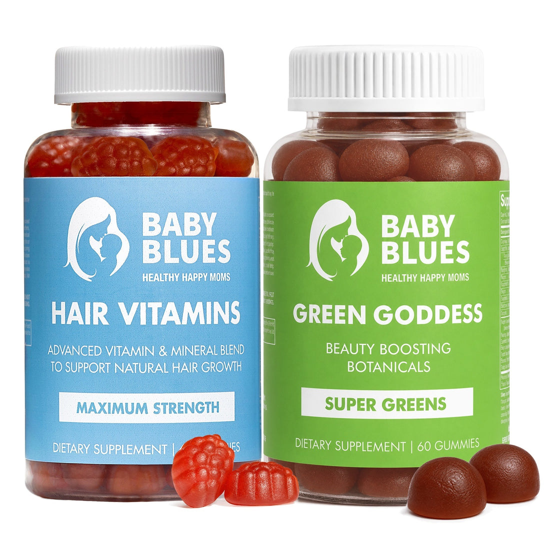 Grow and Glow Beauty Bundle with Hair Vitamins and Green Goddess