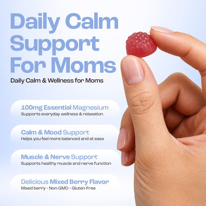 Daily calm support for moms with 100 mg magnesium