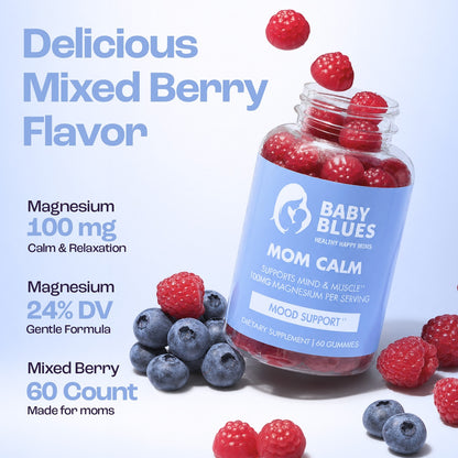 Mixed berry flavor, 100 mg magnesium, 60 gummies