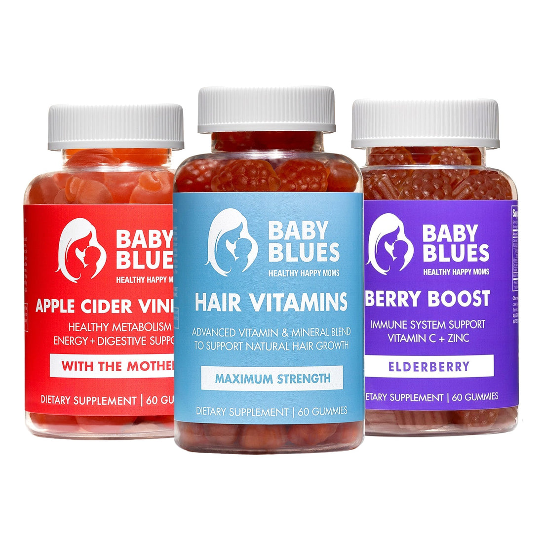 Postpartum Essentials Pack with Apple Cider Vinegar, Hair Vitamins and Berry Boost