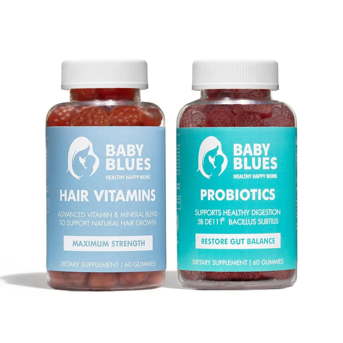 Hair and gut health supplement bundle gummies
