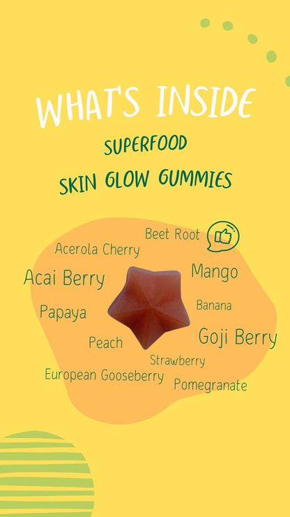 Superfood Skin Glow Gummies Baby Blues